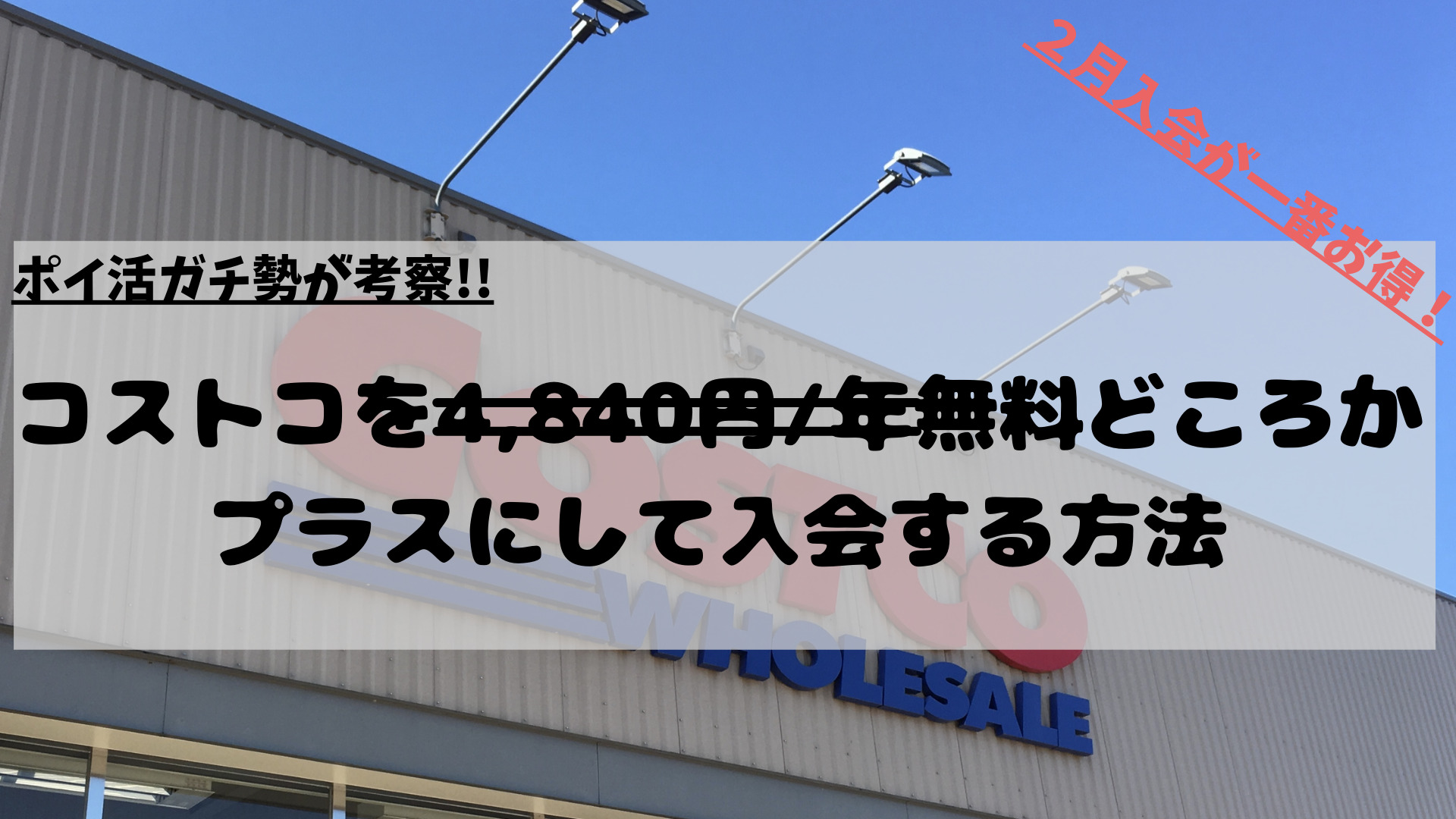 コストコ会員を無料どころかプラスになって入会する方法 ポイ活とお得情報